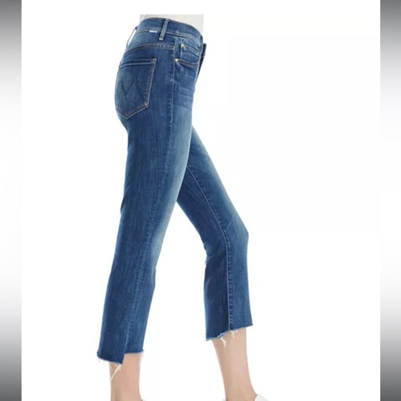 MOTHER Insider Crop Step Fray Jeans in Not Rough Enough - Picture 4 of 10